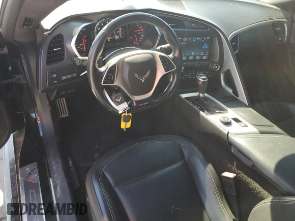 2019 Chevrolet Corvette Z06 2LZ with VIN 1G1YS2D65K5602382, listed as a Copart auction lot 77481004 with 52,784 mi miles and Salvage Title. Bid and sale history available at carsss.com. Image 8.