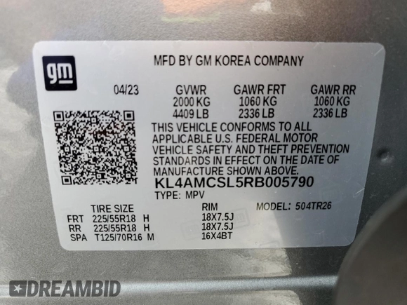 2024 Buick Encore GX Preferred z VIN KL4AMCSL5RB005790, wystawiony jako Copart lot #57697295 z przebiegiem 16 312 mil mil oraz Szkoda całkowita • Salvage title. Historia ofert i sprzedaży dostępna na DreamBid. Obrazek 13.