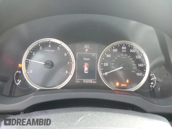 2016 Lexus IS 300/350 with VIN JTHCM1D25G5006245, listed as a Copart auction lot 85319374 with 93,258 mi miles and Salvage title. Bid and sale history available at DreamBid. Image 9.