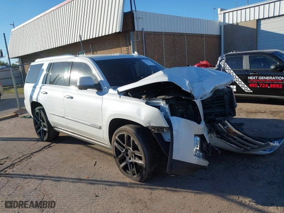 2016 Cadillac Escalade Premium Collection with VIN 1GYS4CKJ4GR387558, listed as a IAAI auction lot 40447019 with 98,517 mi miles. Bid and sale history available at carsss.com. Image 1.