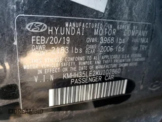 2019 Hyundai Elantra GT with VIN KMHH35LE2KU102860, listed as a Copart auction lot 70044794 with 105,092 mi miles and Salvage Title. Bid and sale history available at carsss.com. Image 14.