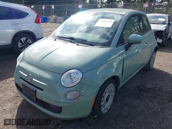 2012 FIAT 500 Pop with VIN 3C3CFFAR1CT280485, listed as a IAAI auction lot 41819314 with 111,681 mi miles. Bid and sale history available at carsss.com. Image 6.