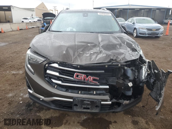 2020 GMC Terrain SLT with VIN 3GKALVEV7LL169523, listed as a Copart auction lot 55866555 with 127,713 mi miles and Salvage title. Bid and sale history available at DreamBid. Image 5.