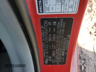 2005 Kia Spectra with VIN KNAFE161455146328, listed as a Copart auction lot 77605534 with 110,605 mi miles and Salvage Title. Bid and sale history available at carsss.com. Image 12.