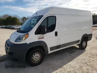 2017 Ram ProMaster Cargo with VIN 3C6TRVBG9HE532657, listed as a Copart auction lot 43176645 with 170,022 mi miles and Clean Title. Bid and sale history available at carsss.com. Image 1.