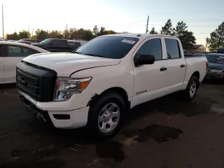 2021 Nissan Titan S z VIN 1N6AA1EE3MN524650, wystawiony jako Copart lot #77341244 z przebiegiem 58 011 mil mil oraz Szkoda całkowita • Salvage title. Historia ofert i sprzedaży dostępna na DreamBid. Obrazek 1.
