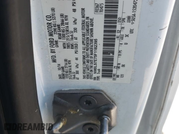 2015 Ford Transit Connect XL z VIN NM0LS7E75F1182395, wystawiony jako Copart lot #60664645 z przebiegiem 92 787 mil mil oraz Czysty tytuł • Clean title. Historia ofert i sprzedaży dostępna na DreamBid. Obrazek 12.