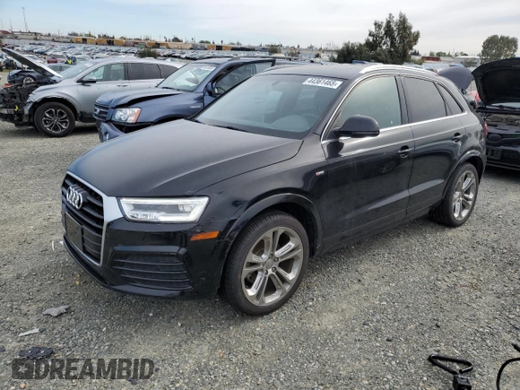 2017 Audi Q3 Prestige with VIN WA1GCCFS4HR016879, listed as a Copart auction lot 44361465 with 48,988 mi miles and Salvage Title. Bid and sale history available at carsss.com. Image 1.