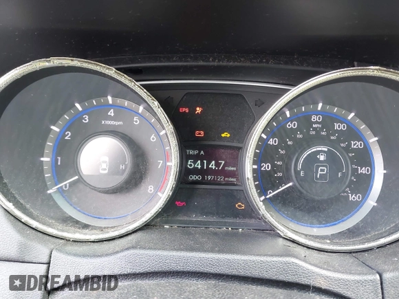 2011 Hyundai Sonata SE with VIN 5NPEC4ACXBH180753, listed as a IAAI auction lot 41953551 with 197,122 mi miles. Bid and sale history available at carsss.com. Image 7.