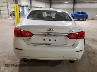 2017 Infiniti Q50 Premium with VIN JN1CV7AR2HM681323, listed as a Copart auction lot 45665735 with 107,082 mi miles and Salvage Title. Bid and sale history available at carsss.com. Image 6.