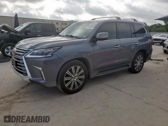 2017 Lexus LX 570 with VIN JTJHY7AX6H4237898, listed as a Copart auction lot 61805495 with 97,598 mi miles and Salvage title. Bid and sale history available at DreamBid. Image 1.
