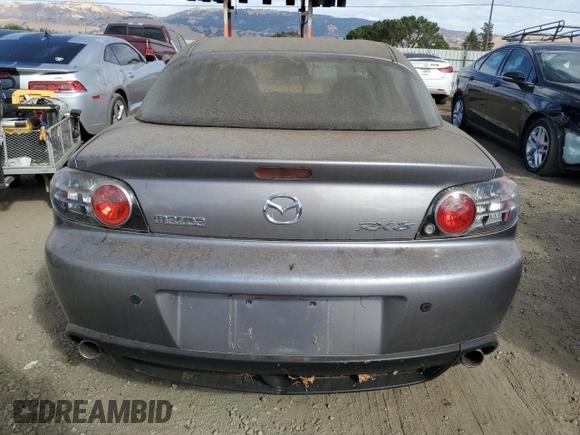 2004 Mazda RX-8 with VIN JM1FE17N240117619, listed as a Copart auction lot 77235454 with 121,887 mi miles and Clean Title. Bid and sale history available at carsss.com. Image 6.