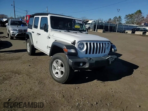 2022 Jeep Wrangler Unlimited Willys with VIN 1C4HJXDG6NW225690, listed as a Copart auction lot 80529704 with 49,310 mi miles and Salvage Title. Bid and sale history available at DreamBid. Image 10.