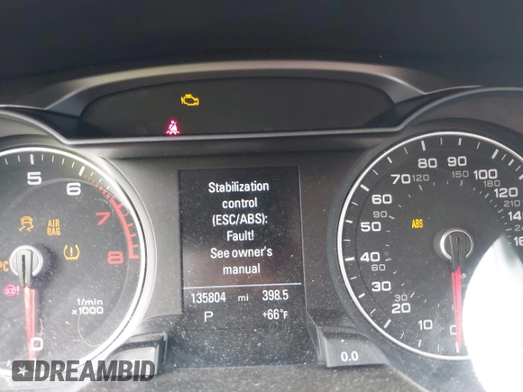 2015 Audi A4 Premium with VIN WAUBFAFL4FA058837, listed as a IAAI auction lot 41907805 with 135,804 mi miles. Bid and sale history available at carsss.com. Image 7.