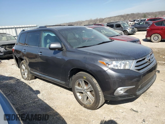 2012 Toyota Highlander Limited with VIN 5TDDK3EHXCS155216, listed as a Copart auction lot 48621655 with 181,691 mi miles and Salvage Title. Bid and sale history available at carsss.com. Image 4.