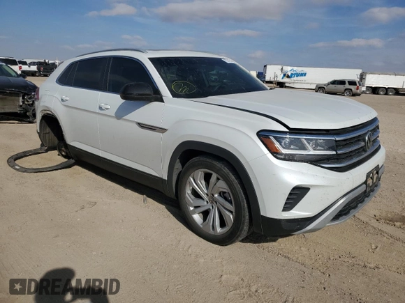 2021 Volkswagen Atlas SEL with VIN 1V2BE2CA1MC232023, listed as a Copart auction lot 79141214 with 56,579 mi miles and Salvage title. Bid and sale history available at DreamBid. Image 4.