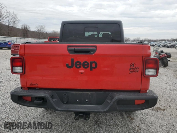 2022 Jeep Gladiator Texas Trail with VIN 1C6HJTAG9NL170836, listed as a Copart auction lot 43064695 with 46,176 mi miles and Salvage Title. Bid and sale history available at carsss.com. Image 6.
