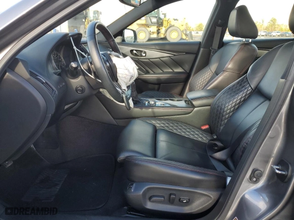 2018 Infiniti Q50 RED SPORT 400 with VIN JN1FV7AR2JM480802, listed as a Copart auction lot 87331034 with 99,332 mi miles and Salvage Title. Bid and sale history available at carsss.com. Image 7.