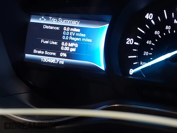 2014 Ford Fusion SE Hybrid with VIN 3FA6P0LU8ER183231, listed as a IAAI auction lot 41848377 with 130,496 mi miles. Bid and sale history available at carsss.com. Image 7.