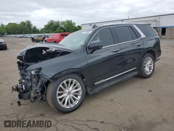 2021 Cadillac Escalade Premium Luxury z VIN 1GYS4CKL4MR193058, wystawiony jako Copart lot #57550955 z przebiegiem 47 761 mil mil oraz Szkoda całkowita • Salvage title. Historia ofert i sprzedaży dostępna na DreamBid. Obrazek 1.