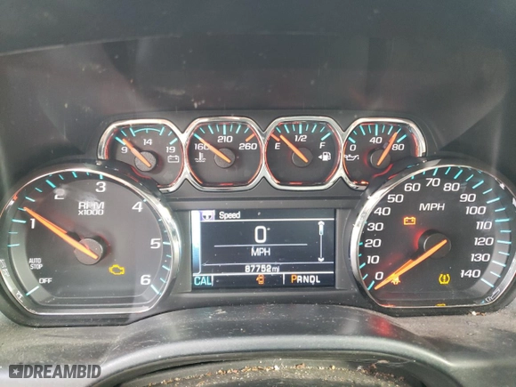 2018 Chevrolet Silverado 1500 LT with VIN 3GCUKRER3JG422025, listed as a Copart auction lot 52552215 with 87,752 mi miles and Clean Title. Bid and sale history available at carsss.com. Image 9.