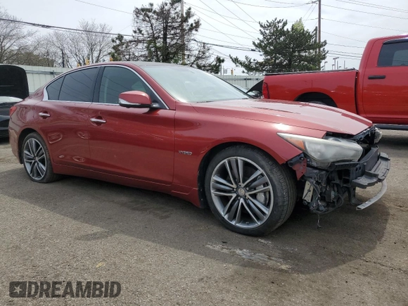 2014 Infiniti Q50 Hybrid Premium with VIN JN1AV7AR2EM702478, listed as a Copart auction lot 53332775 with 115,142 mi miles and Clean Title. Bid and sale history available at DreamBid. Image 4.