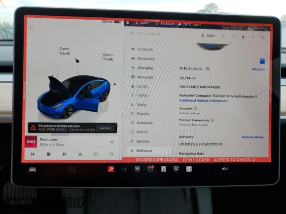 2023 Tesla Model 3 with VIN 5YJ3E1EA3PF474350, listed as a Copart auction lot 53819035 with 32,714 mi miles and Salvage Title. Bid and sale history available at DreamBid. Image 9.
