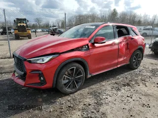 2023 Infiniti QX50 Sport with VIN 3PCAJ5FB8PF115450, listed as a Copart auction lot 44619754 with 29,605 mi miles and Salvage Title. Bid and sale history available at DreamBid. Image 1.