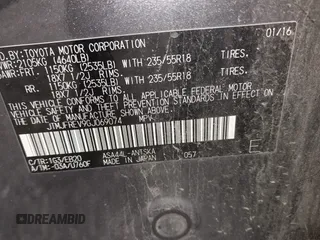 2016 Toyota RAV4 SE z VIN JTMJFREV9GJ069074, wystawiony jako IAAI lot #42460288 z przebiegiem 151 039 mil mil oraz . Historia ofert i sprzedaży dostępna na DreamBid. Obrazek 9.