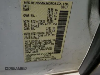 2017 Nissan Frontier SV with VIN 1N6AD0EV4HN772364, listed as a Copart auction lot 57479095 with 112,992 mi miles and Salvage title. Bid and sale history available at DreamBid. Image 12.