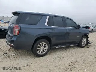 2021 Chevrolet Tahoe Premier with VIN 1GNSKSKDXMR259795, listed as a Copart auction lot 43608725 with 92,897 mi miles and Salvage Title. Bid and sale history available at carsss.com. Image 3.