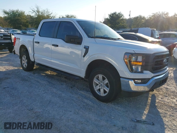 2023 Ford F-150 XL with VIN 1FTEW1EP0PKD78656, listed as a IAAI auction lot 41277719 with 21,825 mi miles. Bid and sale history available at carsss.com. Image 1.