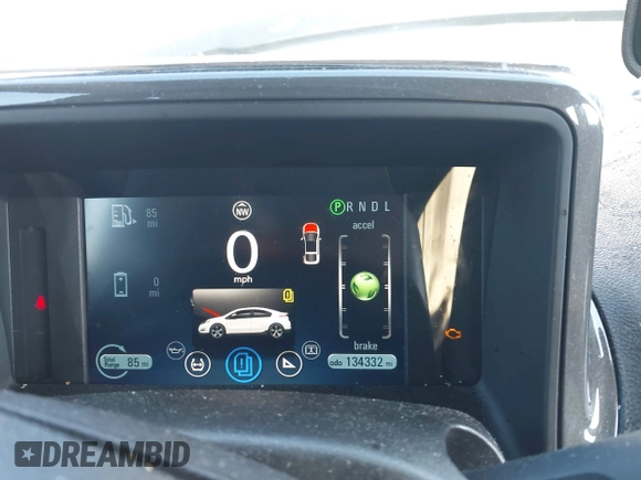 2012 Chevrolet Volt with VIN 1G1RD6E45CU108372, listed as a IAAI auction lot 41533267 with 134,332 mi miles and . Bid and sale history available at carsss.com. Image 7.