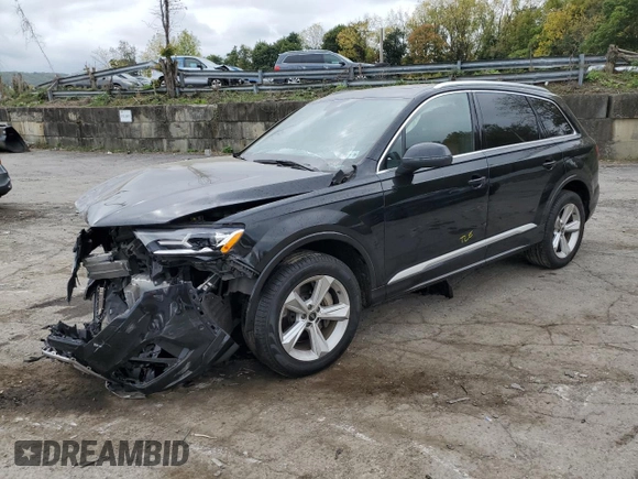 2021 Audi Q7 Premium with VIN WA1AJAF7XMD026559, listed as a Copart auction lot 74048224 with 59,648 mi miles and Salvage title. Bid and sale history available at DreamBid. Image 1.