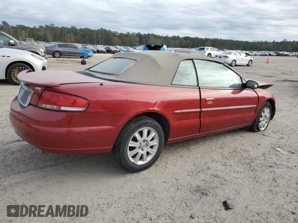 2004 Chrysler Sebring GTC z VIN 1C3EL75R74N196447, wystawiony jako Copart lot #85676674 z przebiegiem Nie podano mil oraz Czysty tytuł • Clean title. Historia ofert i sprzedaży dostępna na DreamBid. Obrazek 3.