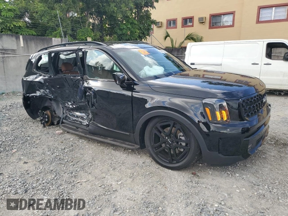 2024 Kia Telluride SX X-Line with VIN 5XYP5DGC1RG474540, listed as a Copart auction lot 55872755 with 19,052 mi miles and Salvage title. Bid and sale history available at DreamBid. Image 4.