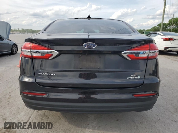 2019 Ford Fusion Hybrid SE with VIN 3FA6P0LUXKR243750, listed as a Copart auction lot 52634935 with 111,757 mi miles and Salvage Title. Bid and sale history available at carsss.com. Image 6.