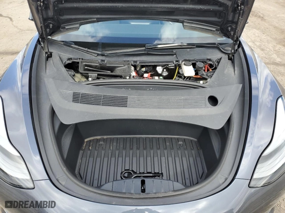 2023 Tesla Model 3 with VIN 5YJ3E1EA1PF681447, listed as a Copart auction lot 48233715 with 0 mi miles and Salvage Title. Bid and sale history available at carsss.com. Image 11.