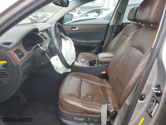 2012 Hyundai Genesis 3.8L with VIN KMHGC4DD9CU190416, listed as a Copart auction lot 48166425 with 146,948 mi miles and Salvage Title. Bid and sale history available at carsss.com. Image 7.