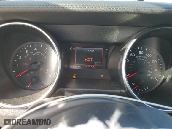 2020 Ford Mustang GT with VIN 1FA6P8CF3L5177093, listed as a Copart auction lot 50061925 with 44,749 mi miles and Salvage Title. Bid and sale history available at DreamBid. Image 9.