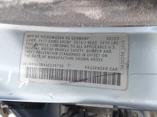 2003 Volkswagen Passat GLX z VIN WVWYH63B43E326130, wystawiony jako IAAI lot #42380050 z przebiegiem 156 338 mil mil oraz . Historia ofert i sprzedaży dostępna na DreamBid. Obrazek 9.