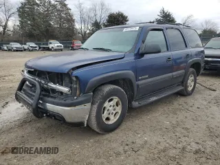 2002 Chevrolet Tahoe LS with VIN 1GNEK13V02R165095, listed as a Copart auction lot 43176475 with 225,561 mi miles and Salvage Title. Bid and sale history available at DreamBid. Image 1.