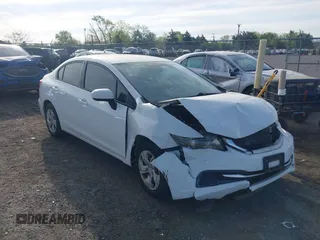 2014 Honda Civic Sedan LX with VIN 2HGFB2F5XEH500867, listed as a IAAI auction lot 42085437 with 92,687 mi miles. Bid and sale history available at carsss.com. Image 1.