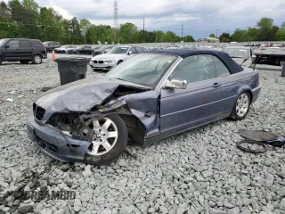 2001 BMW 3 Series 325Ci with VIN WBABS33421JY57772, listed as a Copart auction lot 53857925 with 189,205 mi miles and Salvage title. Bid and sale history available at DreamBid. Image 1.