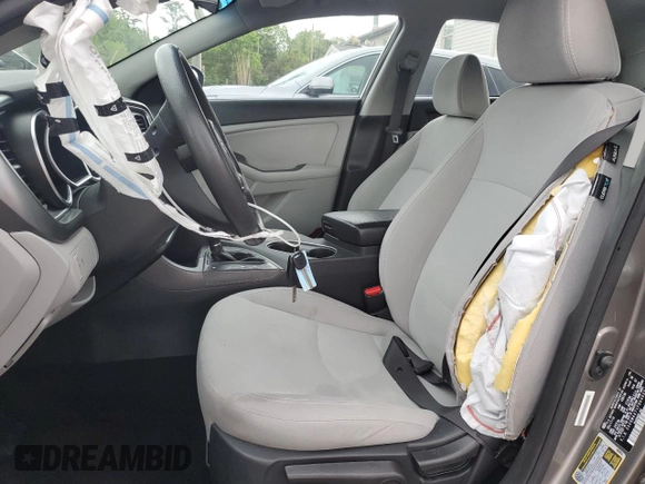 2015 Kia Optima LX with VIN 5XXGM4A71FG440354, listed as a Copart auction lot 55690795 with 90,895 mi miles and Salvage title. Bid and sale history available at DreamBid. Image 7.