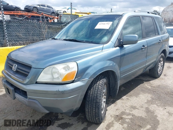 2005 Honda Pilot EX-L with VIN 2HKYF18505H527229, listed as a IAAI auction lot 41946751 with 190,455 mi miles. Bid and sale history available at carsss.com. Image 2.