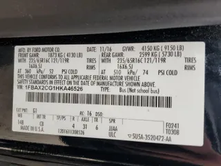 2017 Ford Transit Passenger XL с VIN 1FBAX2CG1HKA46526, выставлен на аукционе Copart как лот 62453115 с пробегом Не указан миль и Списание • Salvage title. История ставок и продаж доступна на DreamBid. Изображение 13.