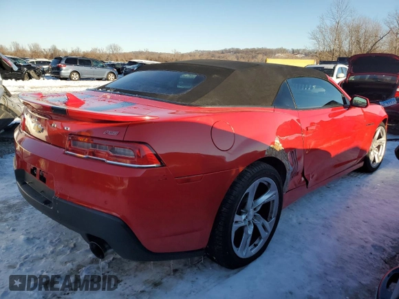 2015 Chevrolet Camaro LT with VIN 2G1FF3D37F9255198, listed as a Copart auction lot 88088185 with 107,736 mi miles and Clean Title. Bid and sale history available at carsss.com. Image 3.