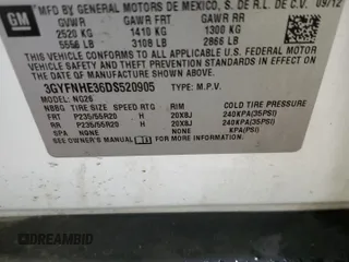 2013 Cadillac SRX Performance Collection with VIN 3GYFNHE36DS520905, listed as a Copart auction lot 47961515 with 128,523 mi miles and Salvage Title. Bid and sale history available at carsss.com. Image 13.