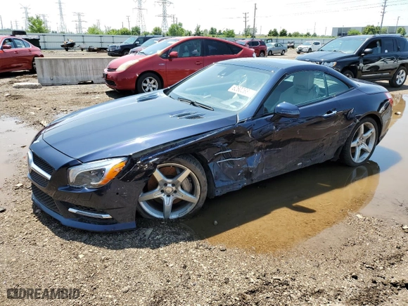 2014 Mercedes-Benz SL-Class SL 550 with VIN WDDJK7DA5EF022631, listed as a Copart auction lot 62602684 with 58,423 mi miles and Salvage Title. Bid and sale history available at carsss.com. Image 1.